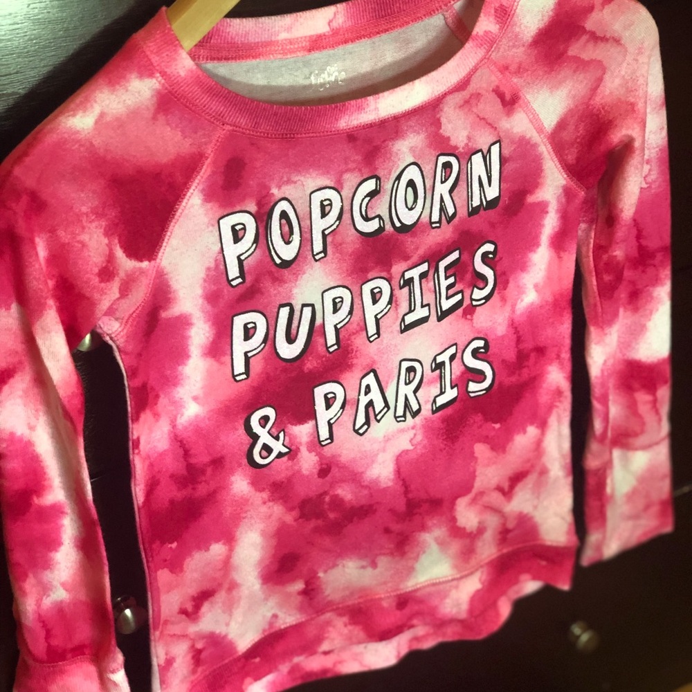 Justice Pink Tie Dye Long Sleeve Top 8 Girls
